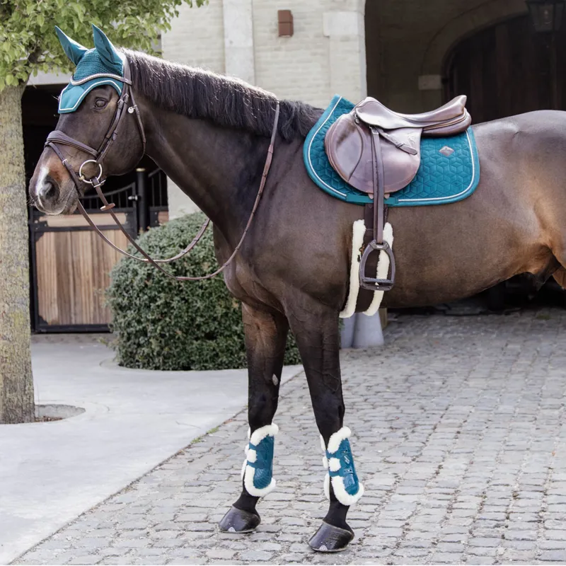 Kentucky Bamboo Shield Vegan Sheepskin Tendon Boots - Emerald-4