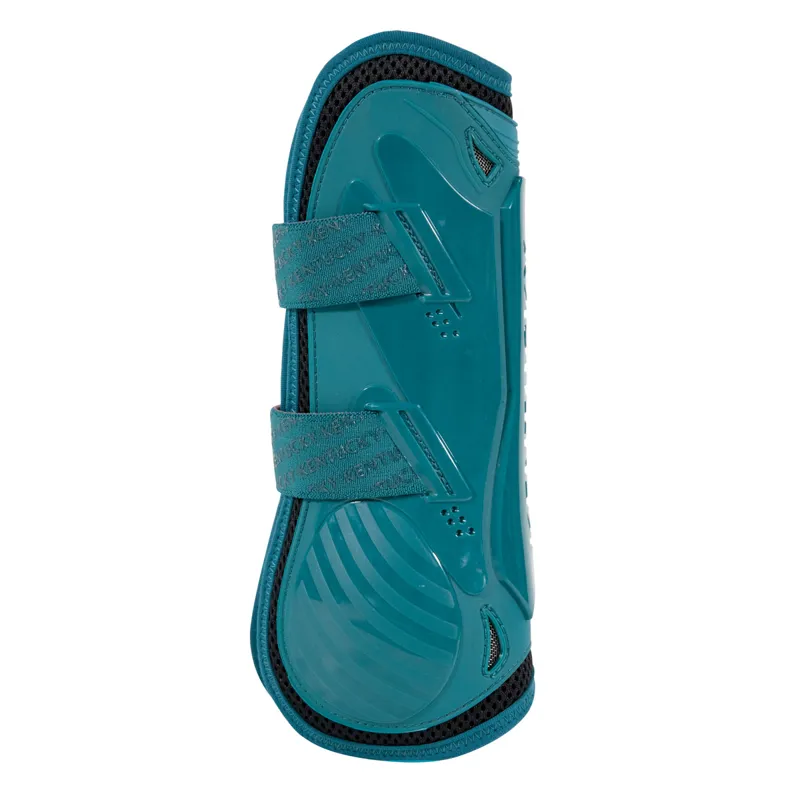 Kentucky Bamboo Shield Tendon Boots with Elastic Straps - Emerald-3