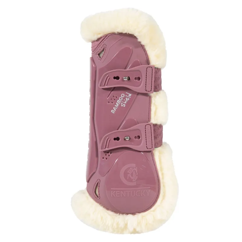 Kentucky Bamboo Shield Vegan Sheepskin Tendon Boots - Old Rose-1
