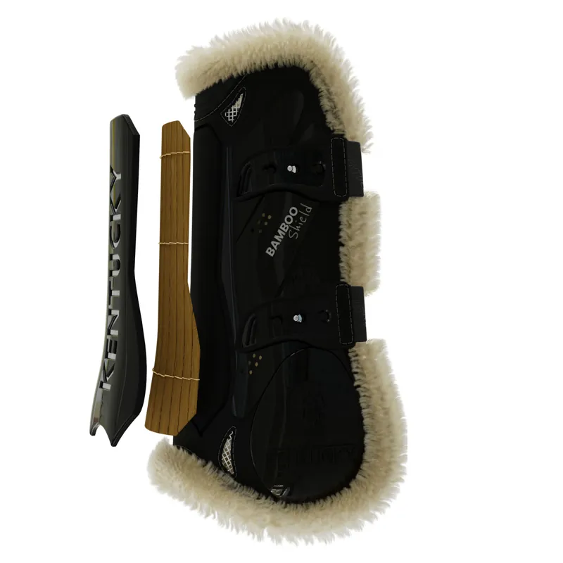 Kentucky Bamboo Shield Vegan Sheepskin Tendon Boots - Black-3