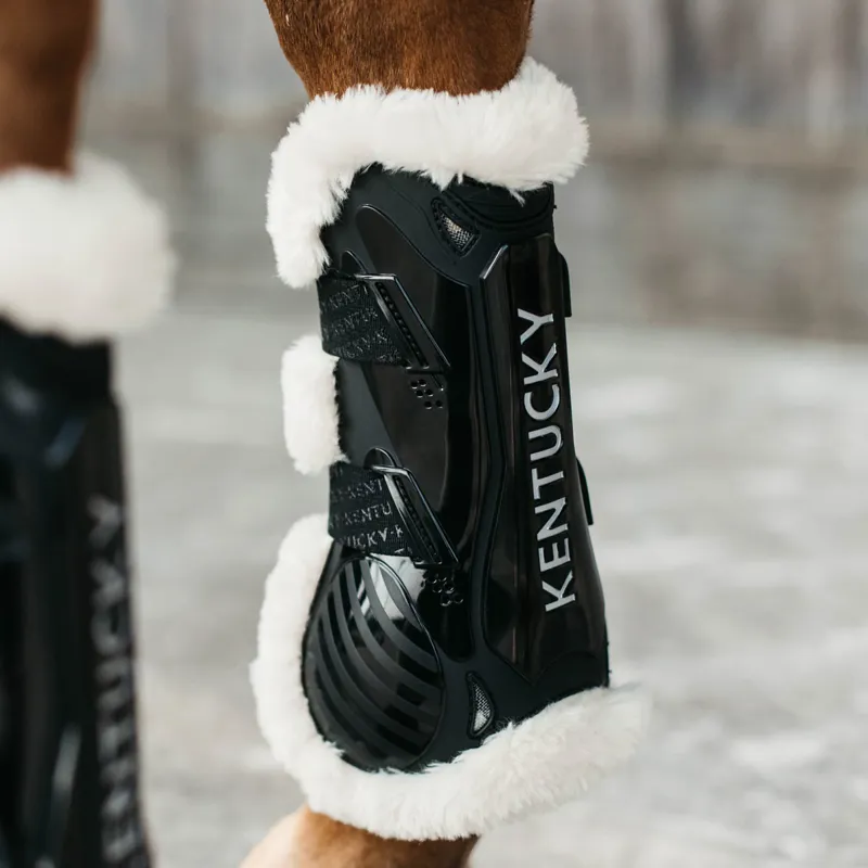Kentucky Bamboo Shield Vegan Sheepskin Tendon Boots - Black-6