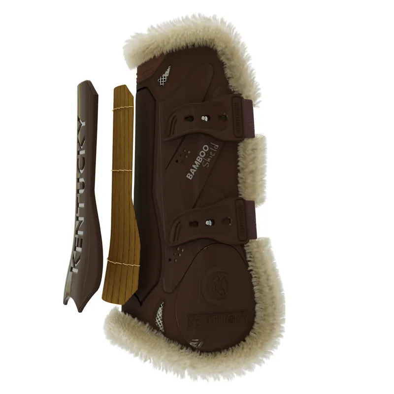 Kentucky Bamboo Shield Vegan Sheepskin Tendon Boots - Brown-4