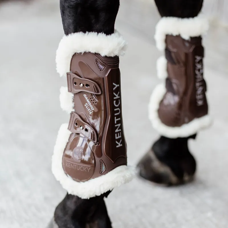 Kentucky Bamboo Shield Vegan Sheepskin Tendon Boots - Brown-6