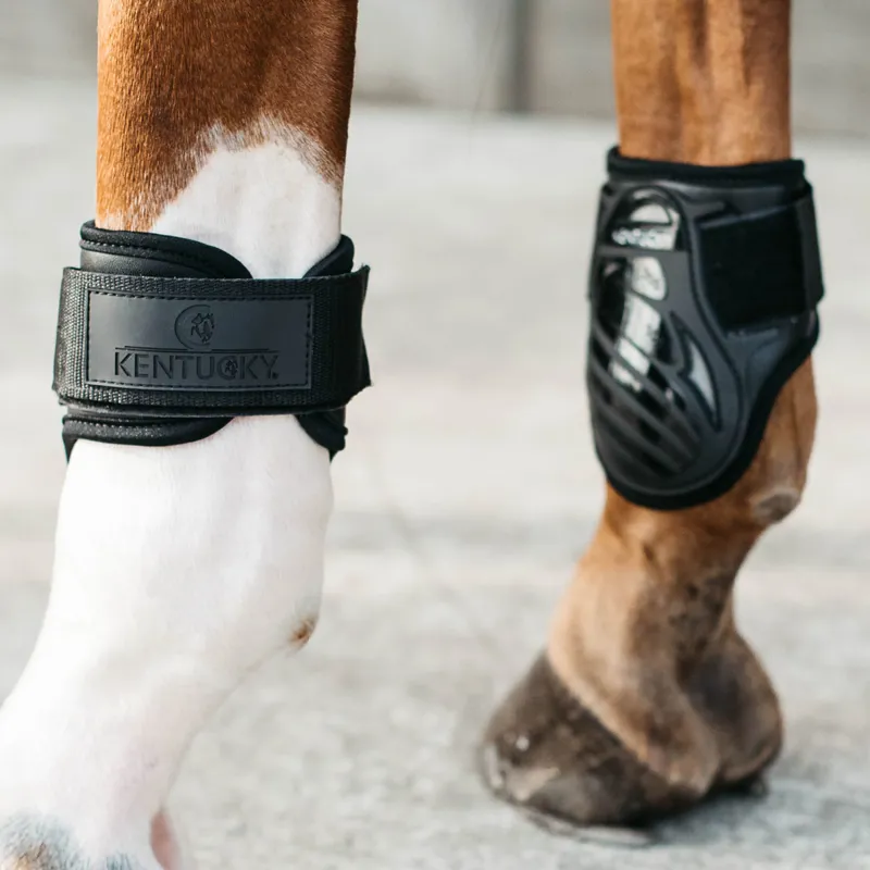 Kentucky Young Horse Vented Fetlock Boots - Black-1