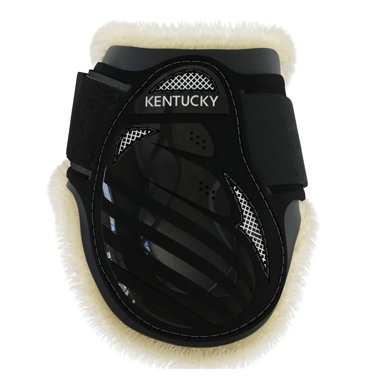 Kentucky Young Horse Vegan Sheepskin Fetlock Boots - Black-2