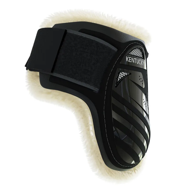 Kentucky Young Horse Vegan Sheepskin Fetlock Boots - Black-3