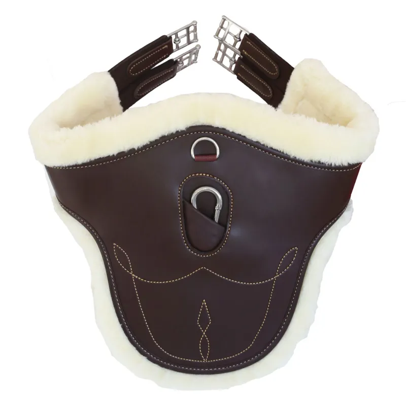 Kentucky Sheepskin Stud Girth - Brown/Natural-2