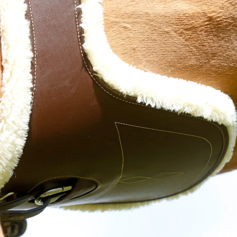 Kentucky Sheepskin Stud Girth - Brown/Natural-5