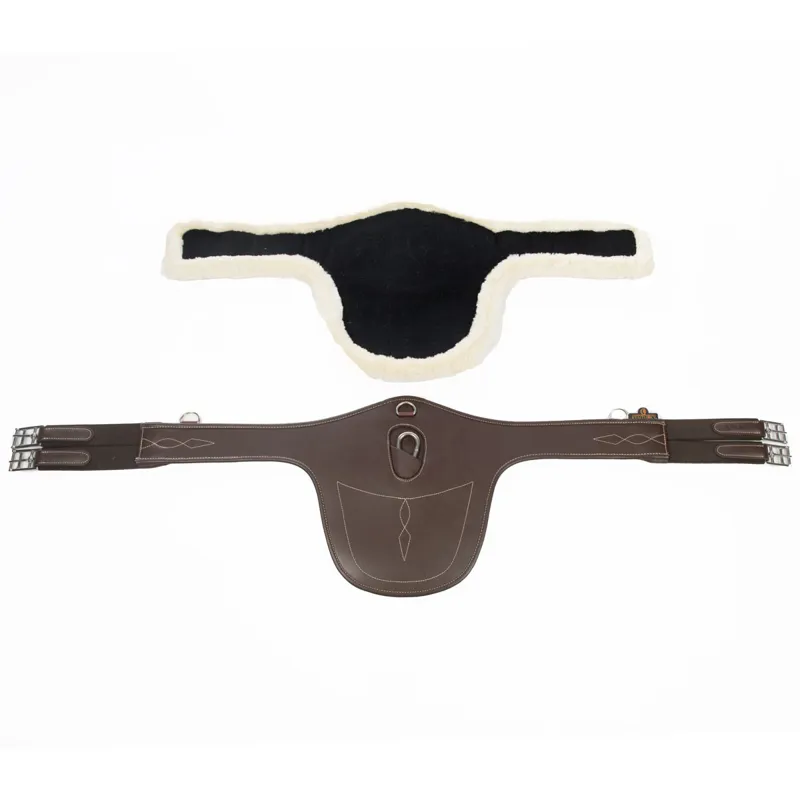 Kentucky Sheepskin Stud Girth - Brown/Natural-6