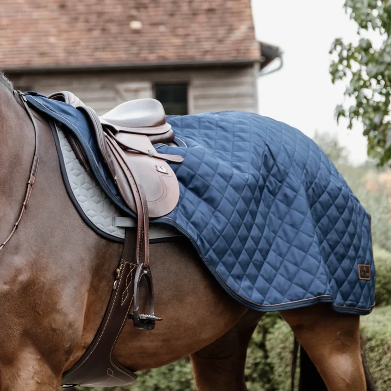 Kentucky 160g Riding Rug Exercise Sheet - Navy-1