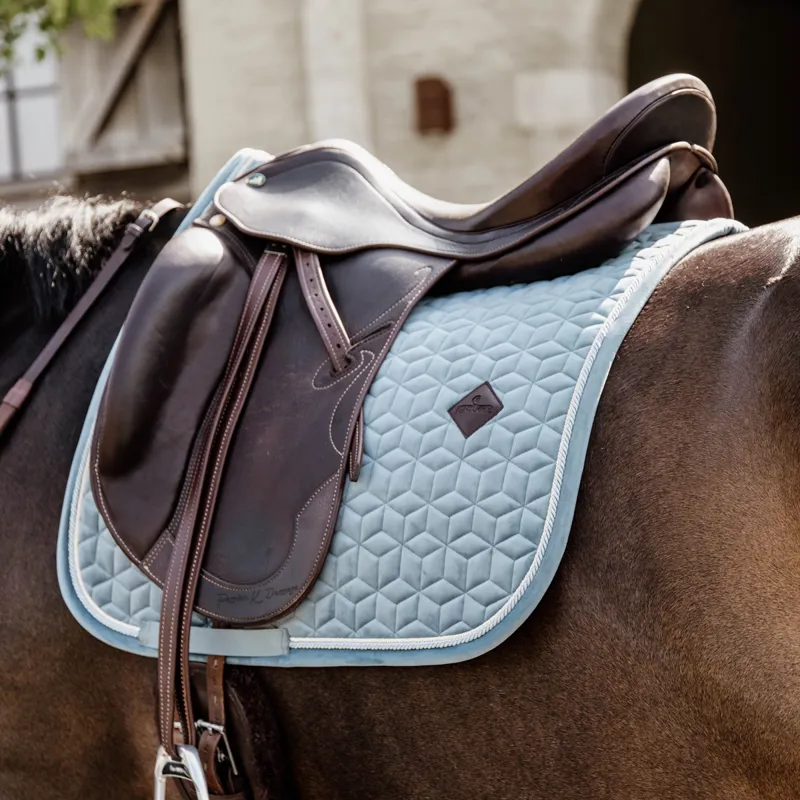 Kentucky Velvet Dressage Saddlecloth - Light Blue-3