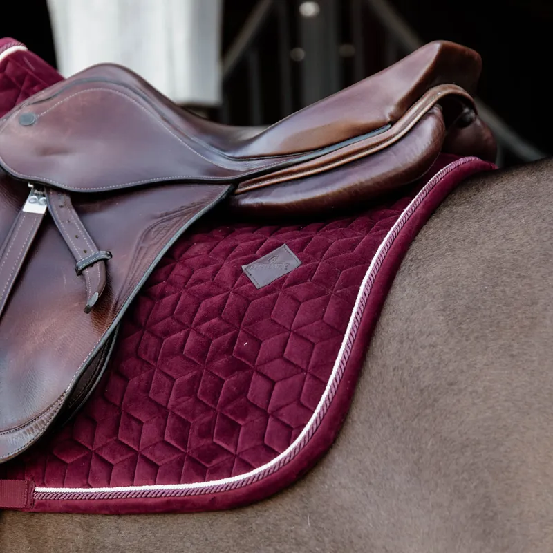 Kentucky Velvet Jumping Saddlecloth - Bordeaux-1