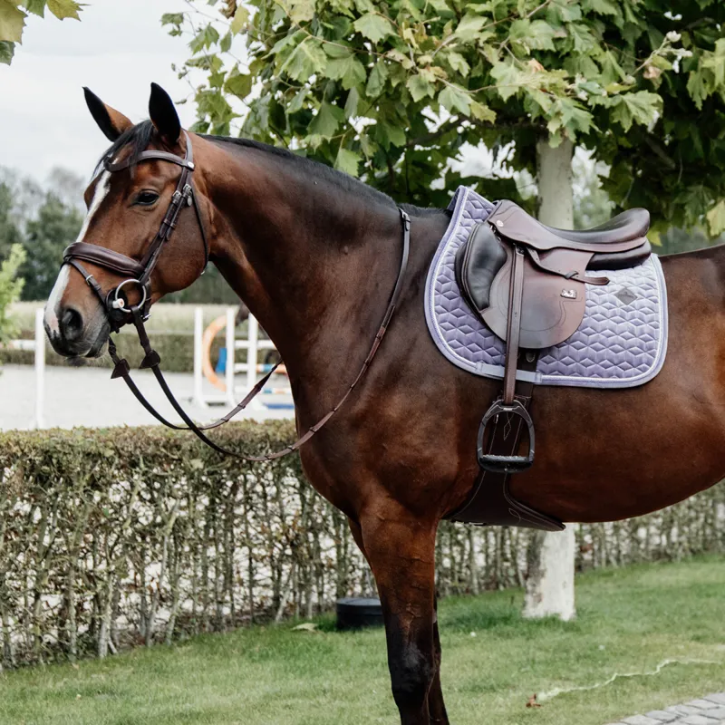Kentucky Velvet Jumping Saddlecloth - Purple-2
