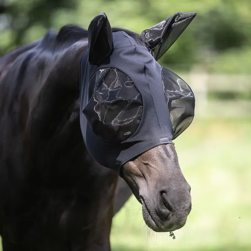 Lami-Cell Come Best Titanium Fly Mask - Black-2