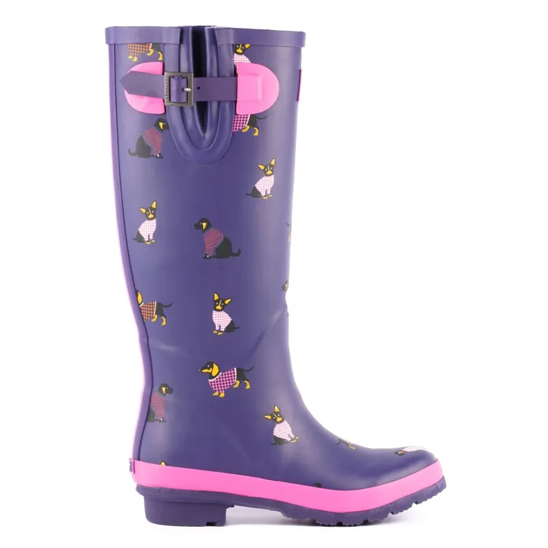 Lazy Dogz Harper Ladies Wellington Boots - Dogs-1