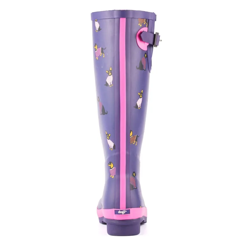 Lazy Dogz Harper Ladies Wellington Boots - Dogs-2