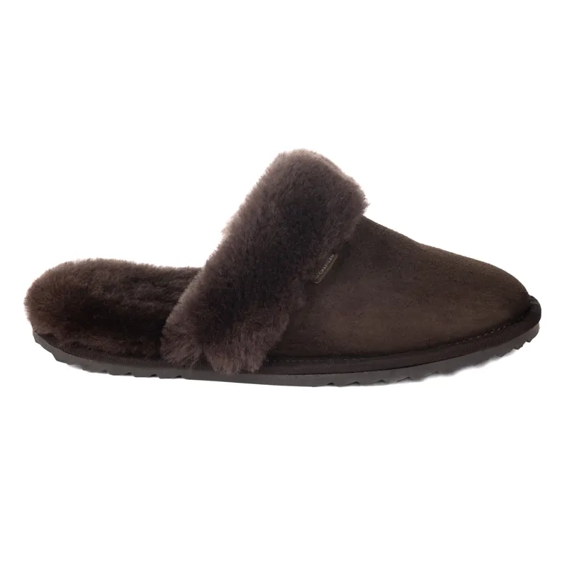 Le Chameau Mule Maison Ladies Slippers - Marron Fonce-1