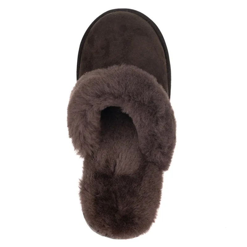 Le Chameau Mule Maison Ladies Slippers - Marron Fonce-3