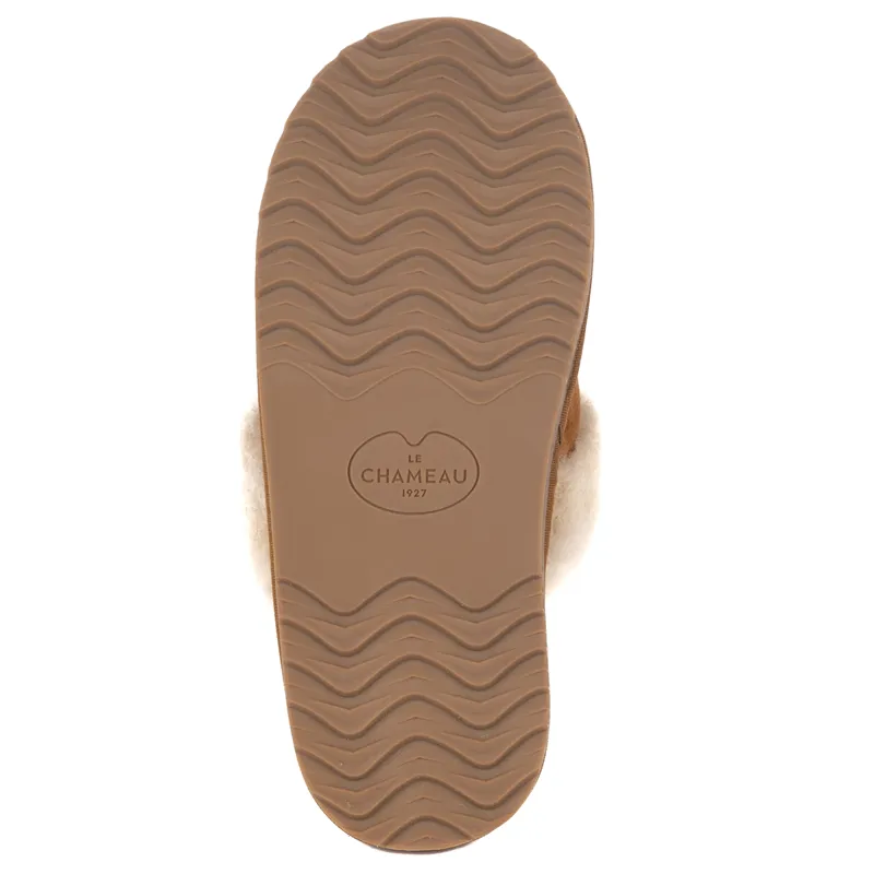 Le Chameau Mule Maison Ladies Slippers - Tan-4