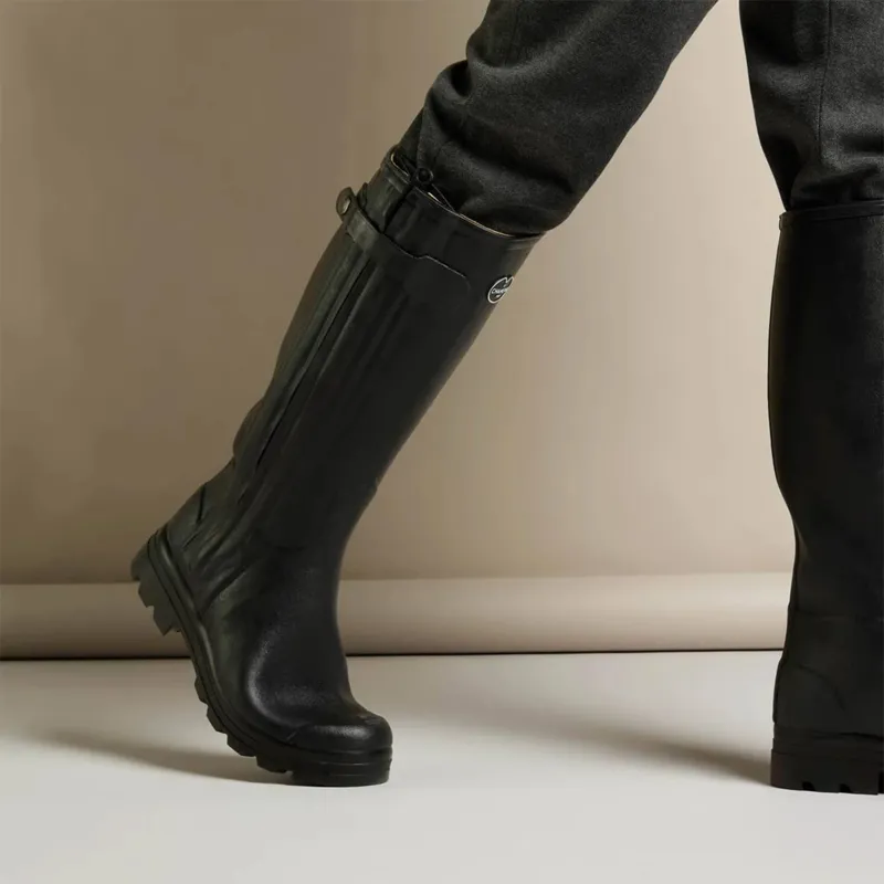 Le Chameau Chasseur Mens Neoprene Wellington Boots - Noir-8