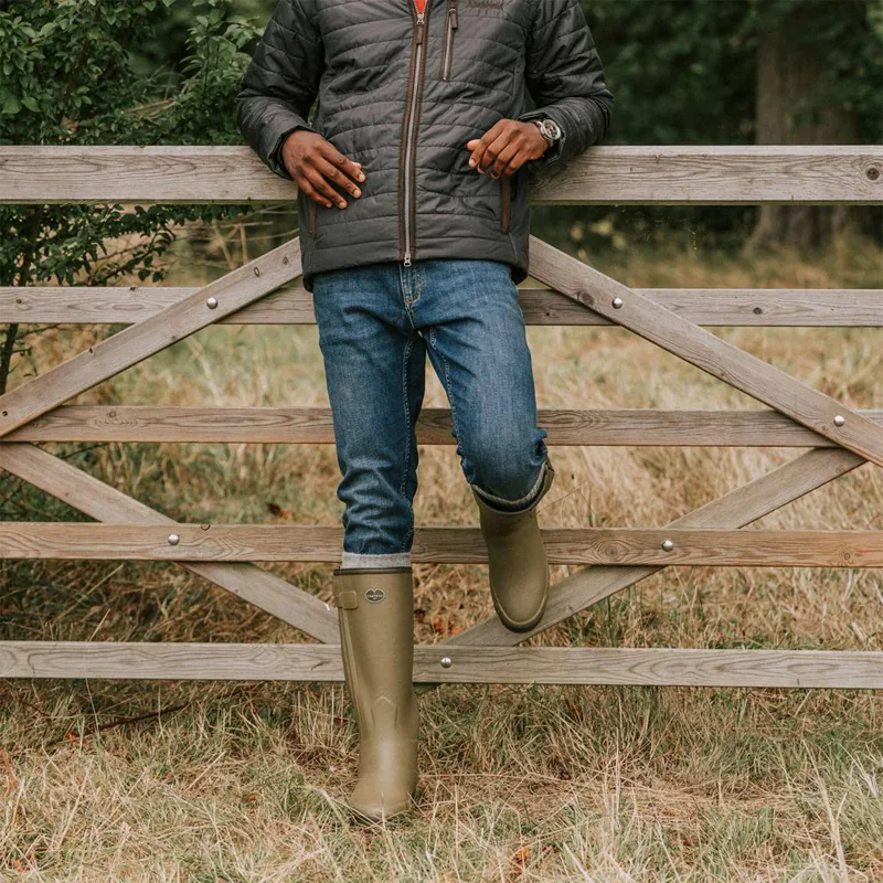 Le Chameau Chasseur Mens Neoprene Wellington Boots - Vert Vierzon-6