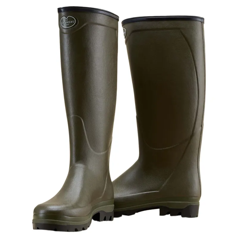 Le Chameau Country Cross Neoprene Lined Mens Wellingtons - Vert Chameau-3