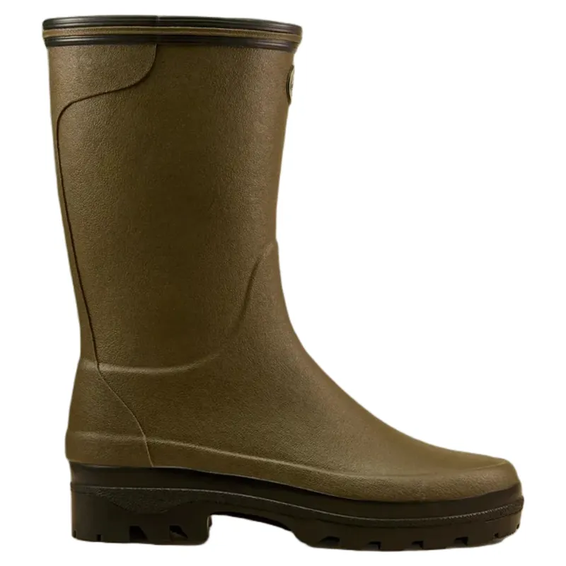 Le Chameau Giverny Jersey Lined Bottillon Wellington Boots - Vert Chameau-4
