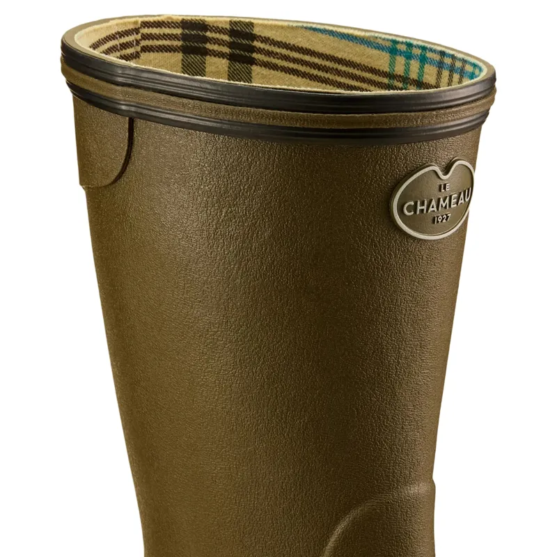 Le Chameau Giverny Jersey Lined Bottillon Wellington Boots - Vert Chameau-6