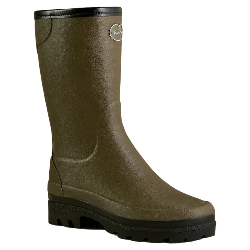 Le Chameau Giverny Wool Lined Bottillon Womens Wellingtons - Vert Chameau-6