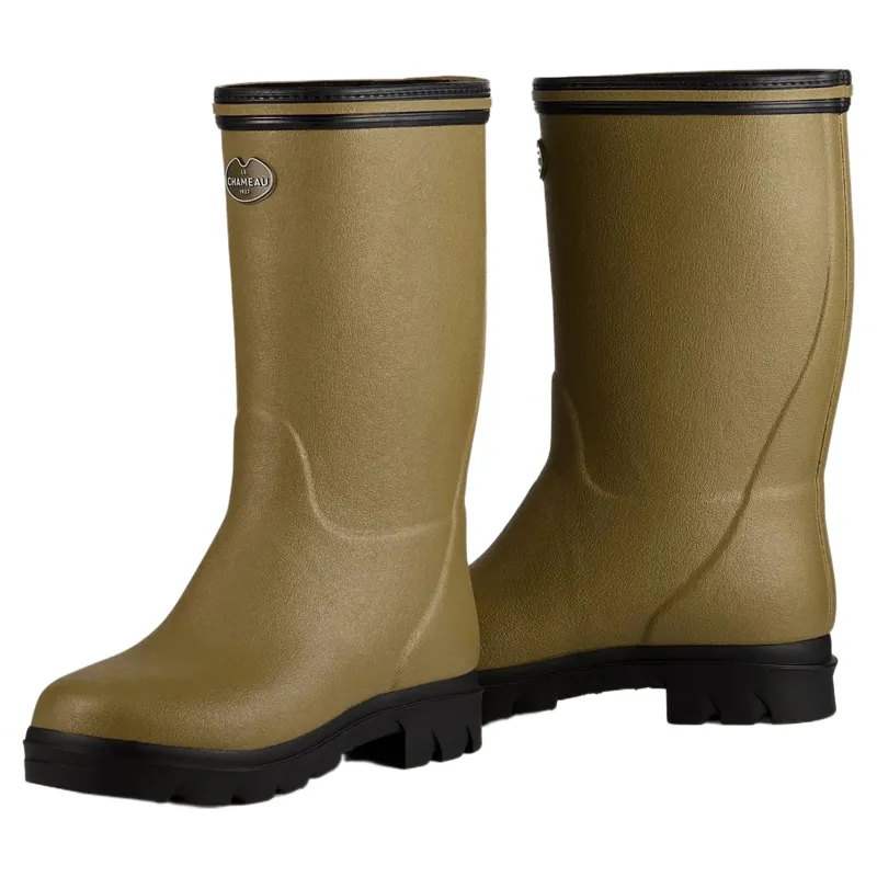 Le Chameau Petite Adventure Neoprene Lined Junior Wellingtons - Vert Vierzon-2