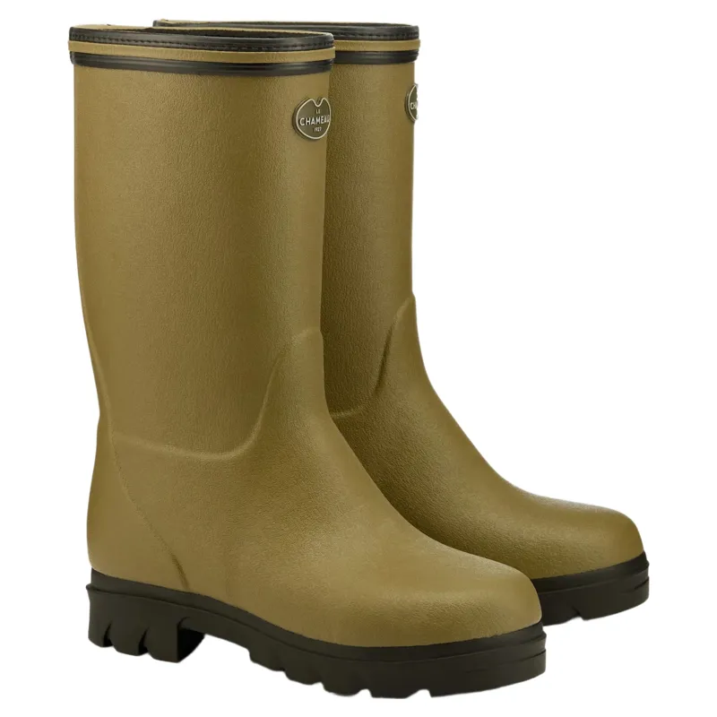 Le Chameau Petite Adventure Neoprene Lined Junior Wellingtons - Vert Vierzon