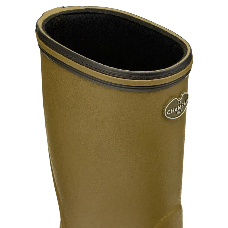 Le Chameau Petite Adventure Neoprene Lined Junior Wellingtons - Vert Vierzon-3