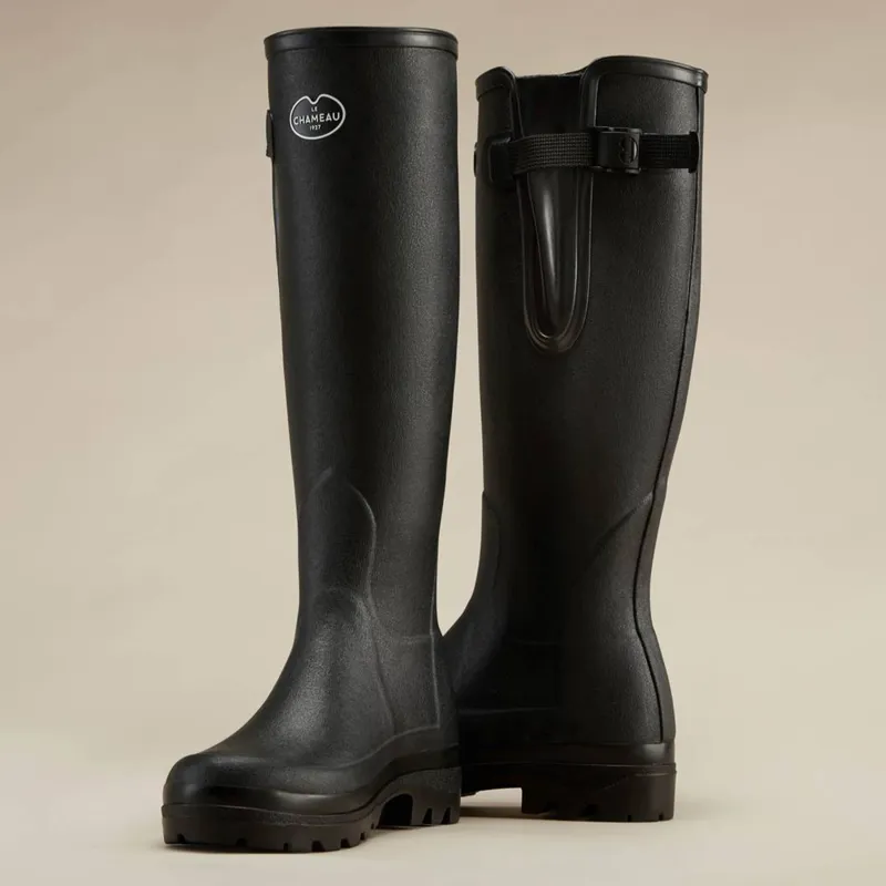 Le Chameau Vierzonord Neoprene Lined Ladies Wellingtons - Noir-4