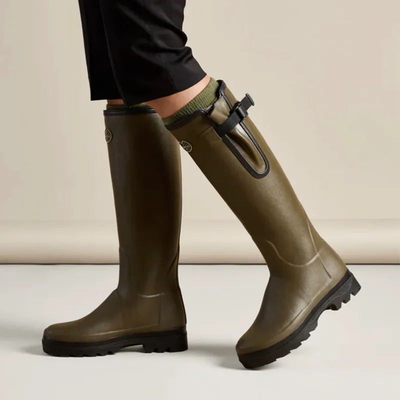 Le Chameau Vierzonord Neoprene Lined Womens Wellington - Vert Chameau-2