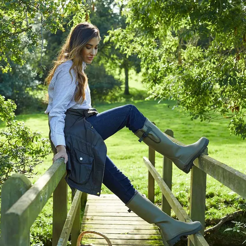 Le Chameau Vierzonord Neoprene Lined Womens Wellington - Vert Chameau-7