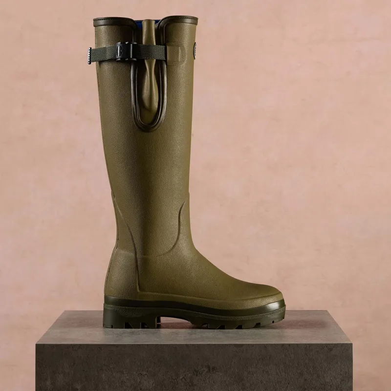 Le Chameau Vierzonord Neoprene Lined Womens Wellingtons - Vert Vierzon-1