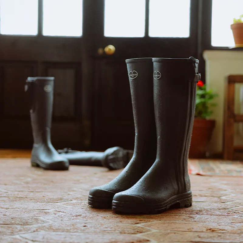 Le Chameau Chasseur Mens Neoprene Wellington Boots - Noir-10