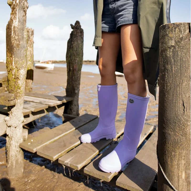 Le Chameau Iris Jersey Lined Ladies Wellington Boots - Lila-8