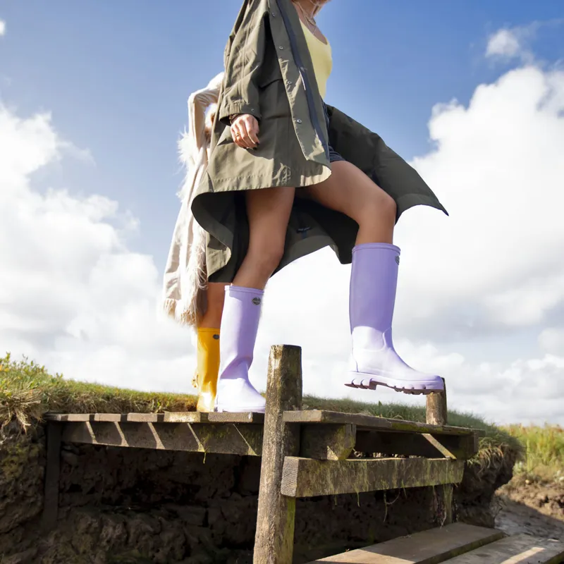 Le Chameau Iris Jersey Lined Ladies Wellington Boots - Lila-9