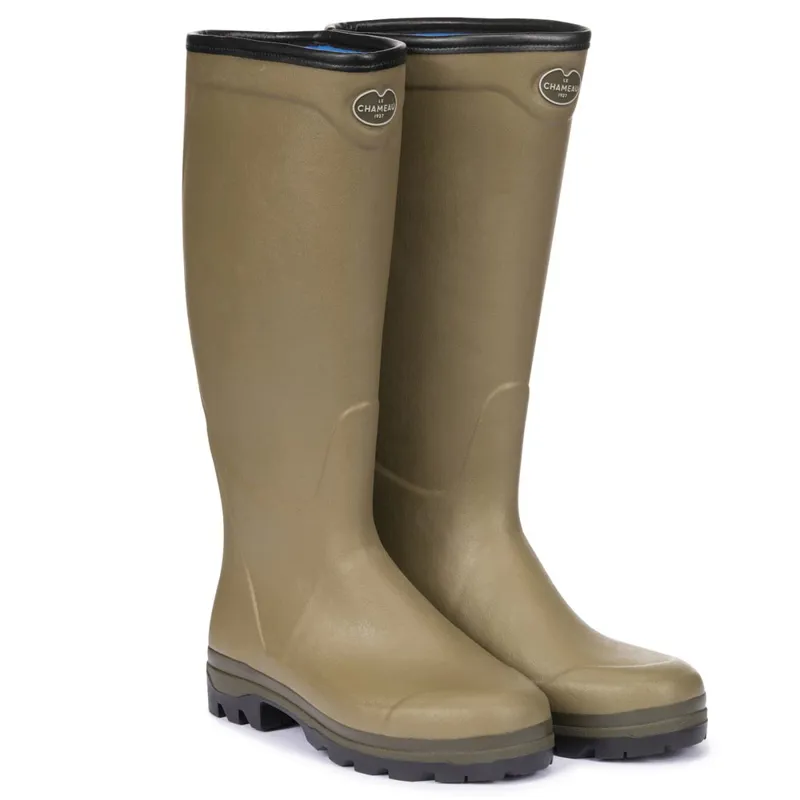 Le Chameau Country Cross Neoprene Mens Wellington Boots - Vert Vierzon