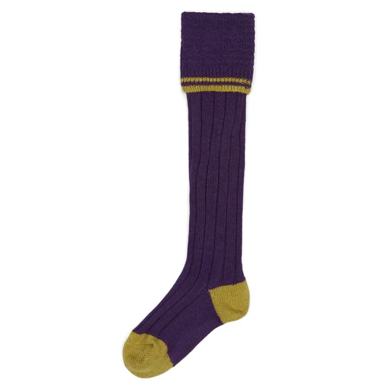 Le Chameau Lambswool Unisex Shooting Socks - Purple