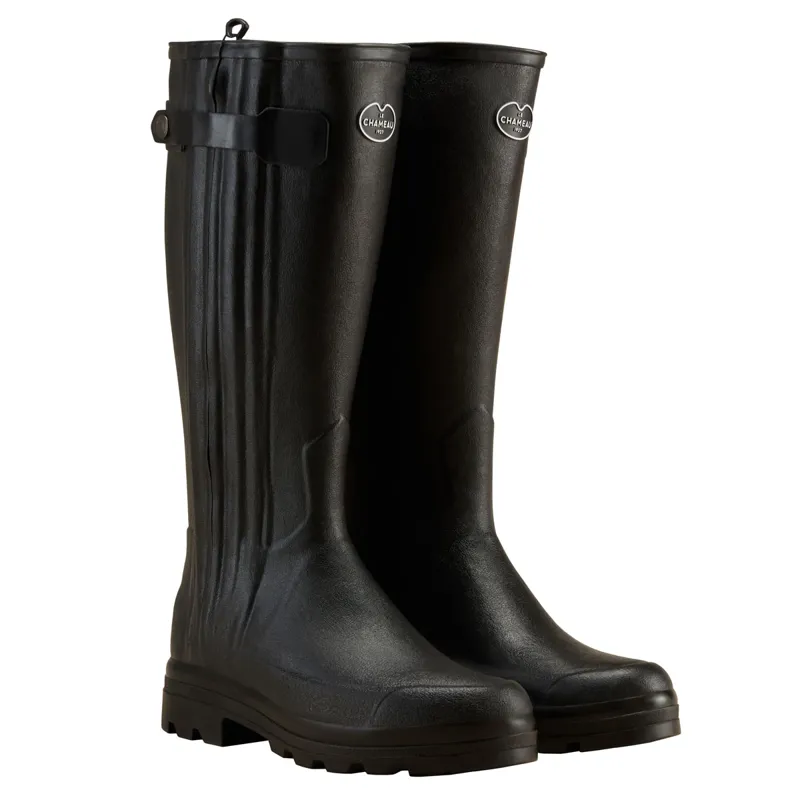 Le Chameau Chasseur Mens Neoprene Wellington Boots - Noir