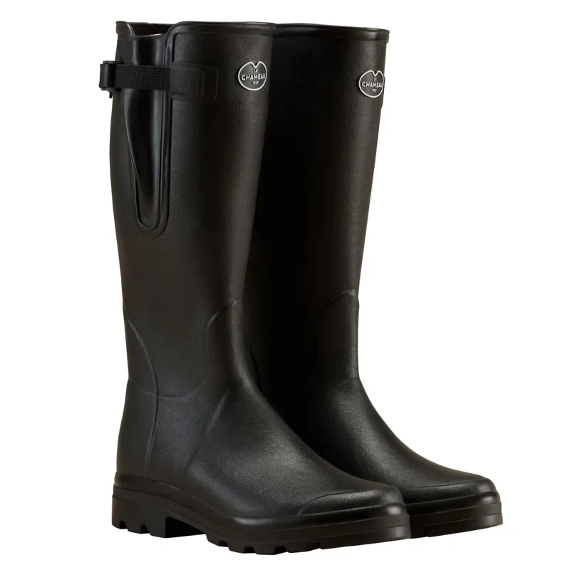 Le Chameau Vierzon Jersey Lined Mens Wellingtons - Noir