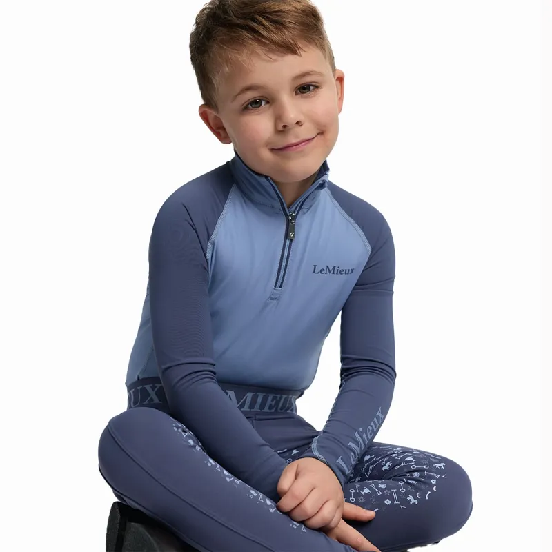 LeMieux Mini Classique Junior Base Layer - Powder Blue-4