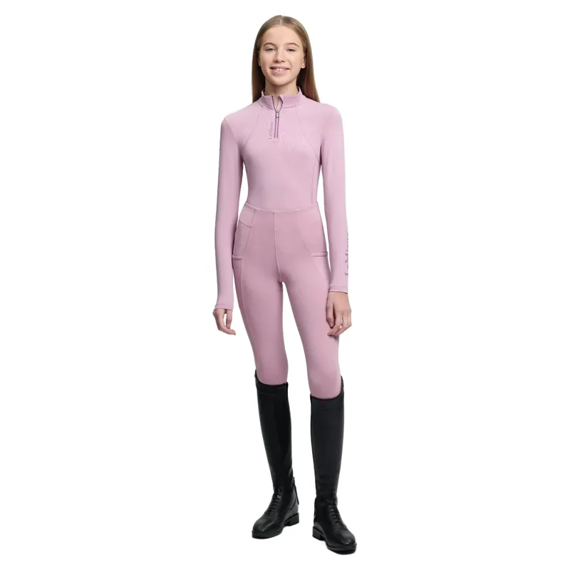 LeMieux Classique Young Rider Long Sleeve Base Layer - Fondant-7
