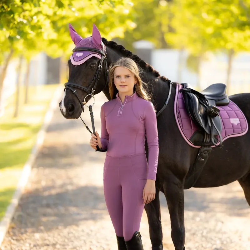 LeMieux Classique Young Rider Long Sleeve Base Layer - Mallow-2