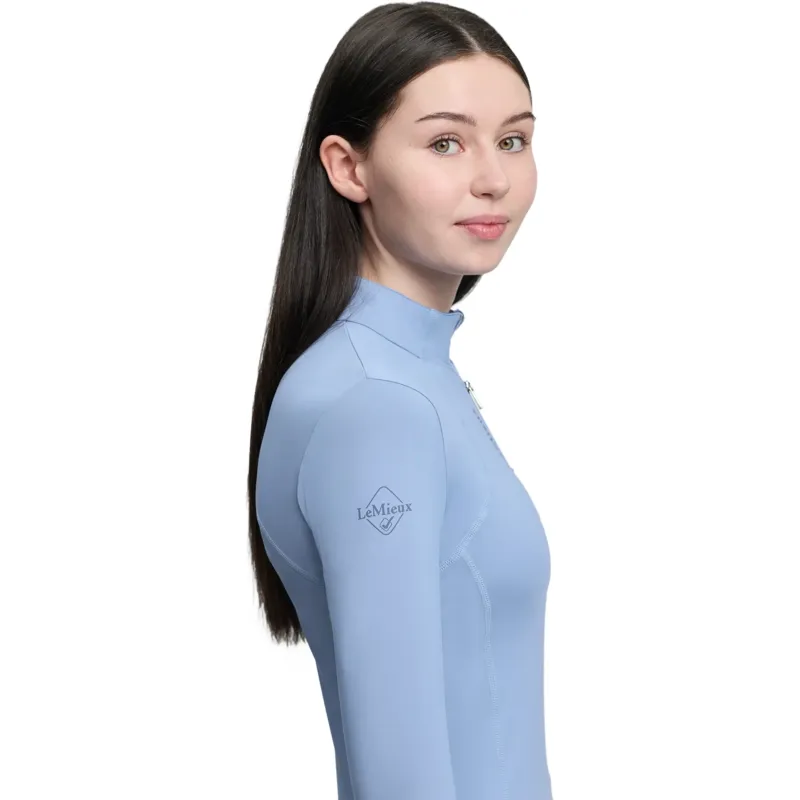 LeMieux Classique Young Rider Long Sleeve Base Layer - Powder Blue-4