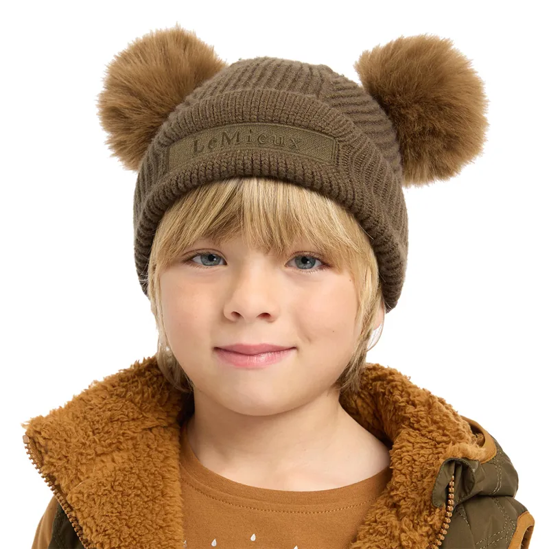 LeMieux Mini Clara Double Pom Pom Beanie Hat - Alpine-1