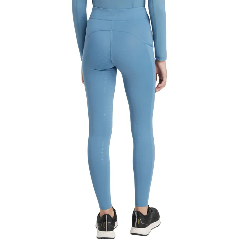 LeMieux Young Rider Orla Full Grip Junior Riding Tights - Ice Blue-1