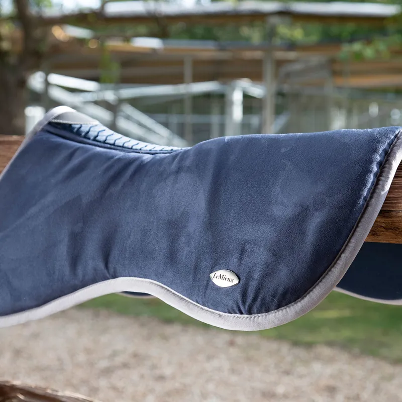 LeMieux Wither Relief Memory Foam Half Pad - Navy-1